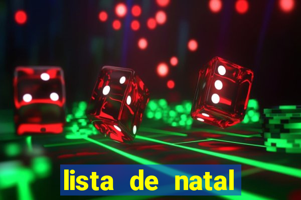 lista de natal para imprimir